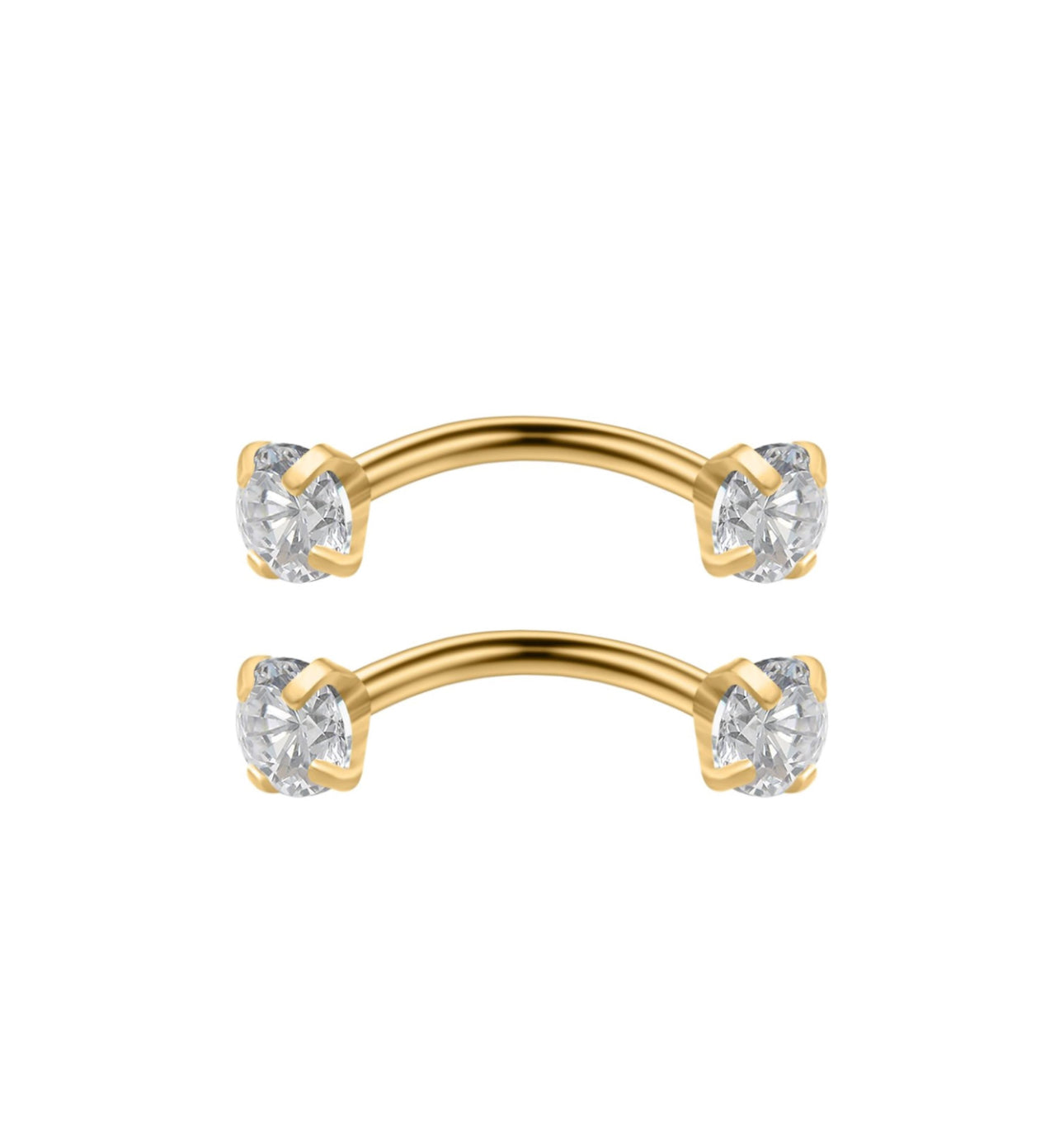 Curve Barbell Double Zircons