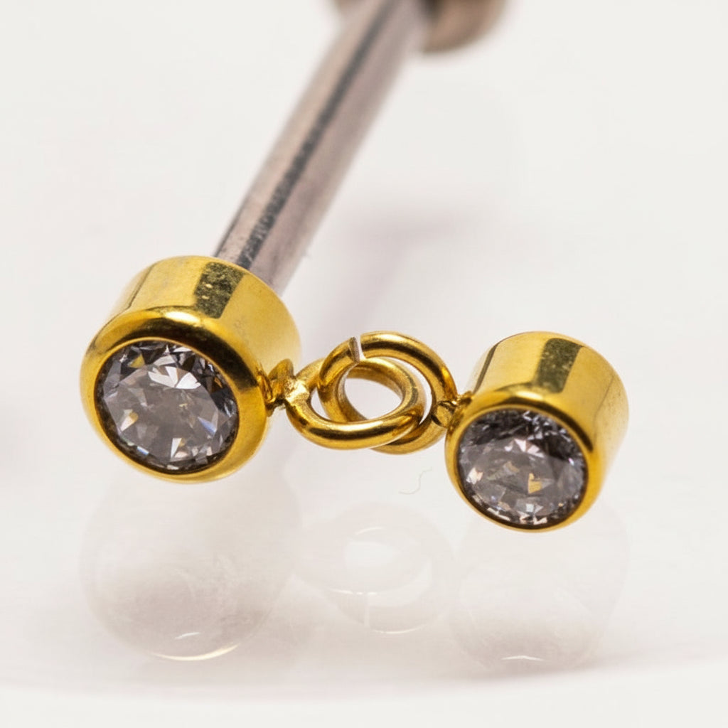 Pendant double cobochon