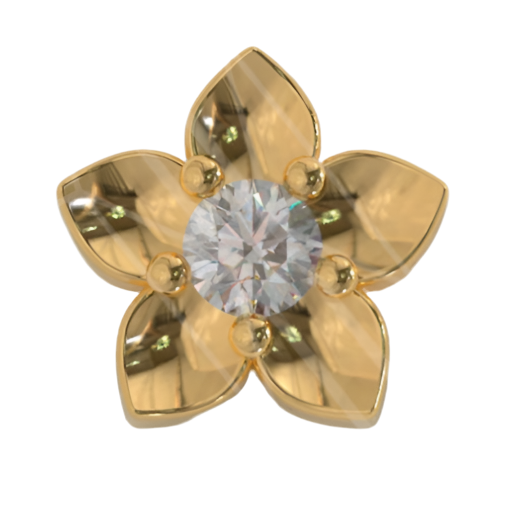 Life flower solid Gold 14k