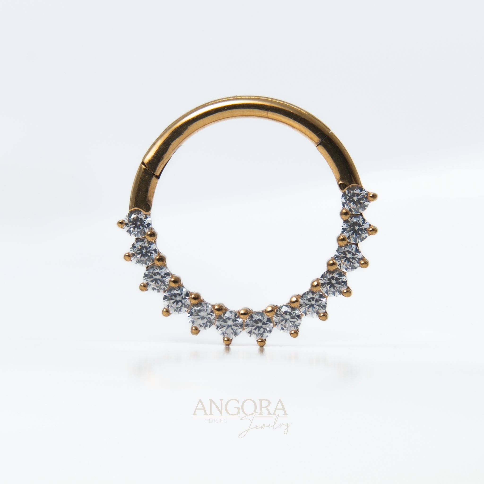 Clicker Deluxe en Pvd Titanio para Piercing de Septum, Daith