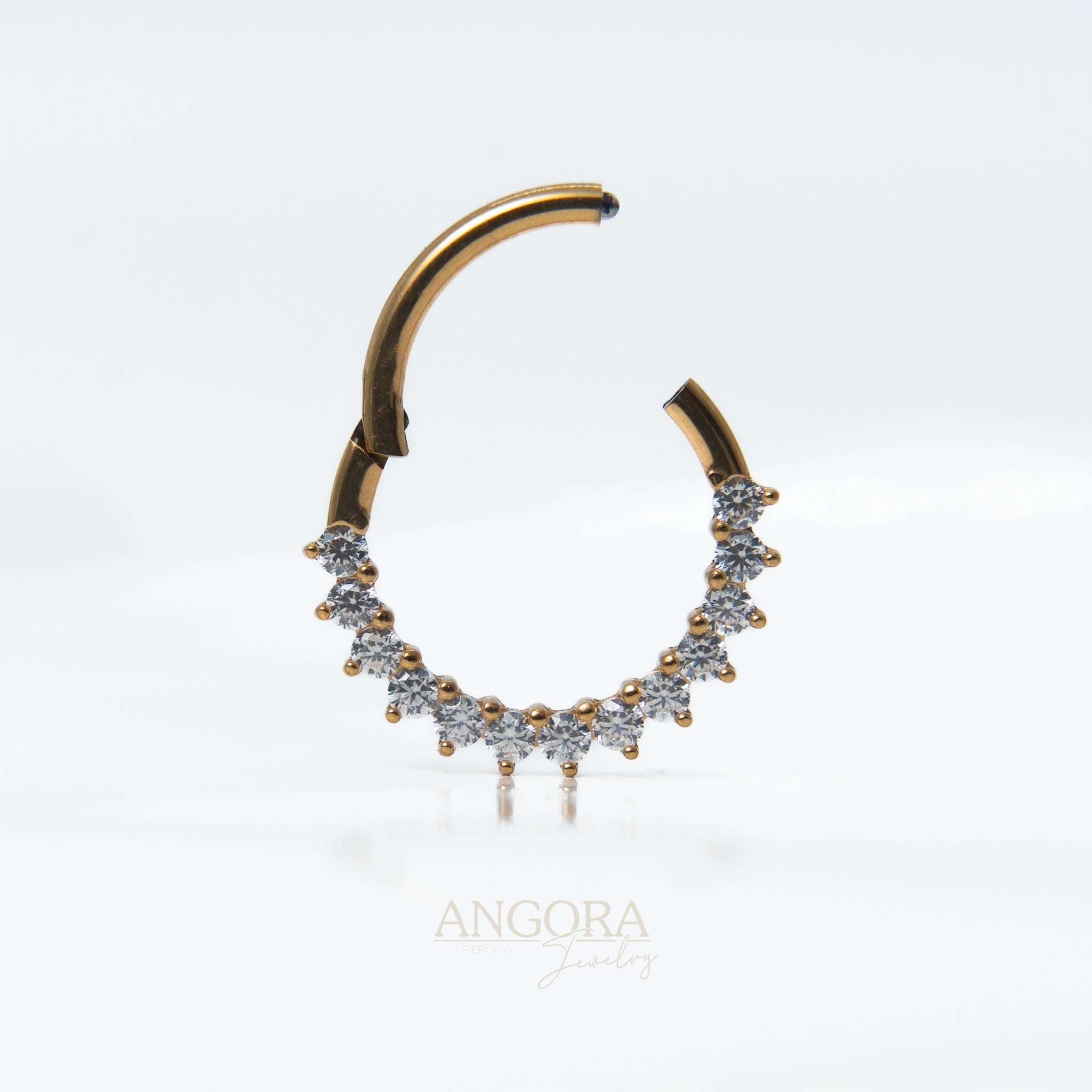 Clicker Deluxe en Pvd Titanio para Piercing de Septum, Daith