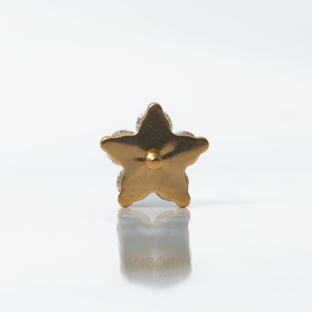 Centro de circonitas con forma de flor de lujo