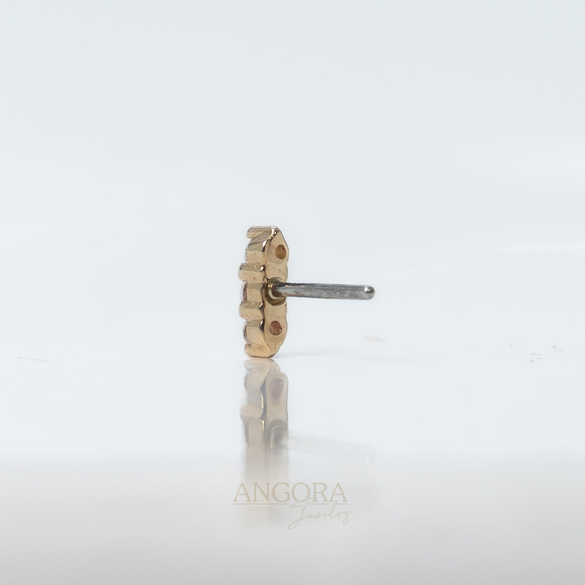 Sweet Sand Piercing Jewelry, Little Summer Push Pin solid gold 14k