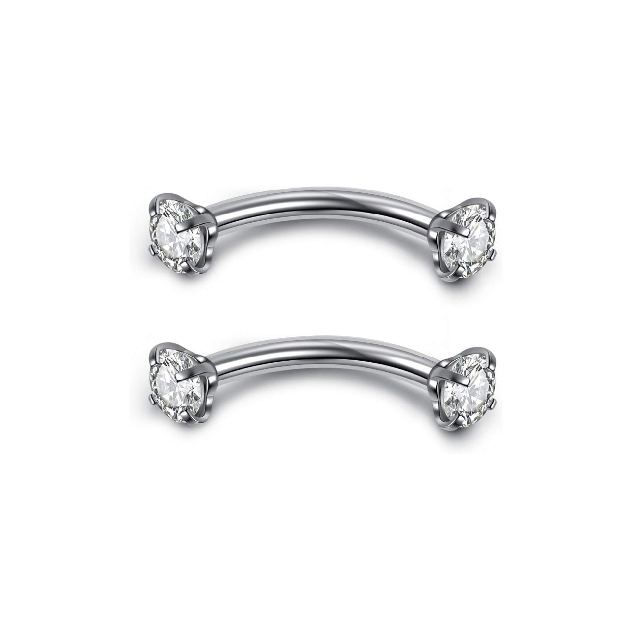 Curve Barbell Double Zircons