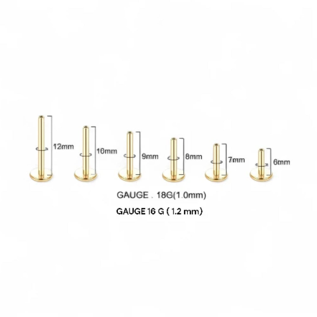 PIN DE EMPUJE DE PVD PARA LABRET