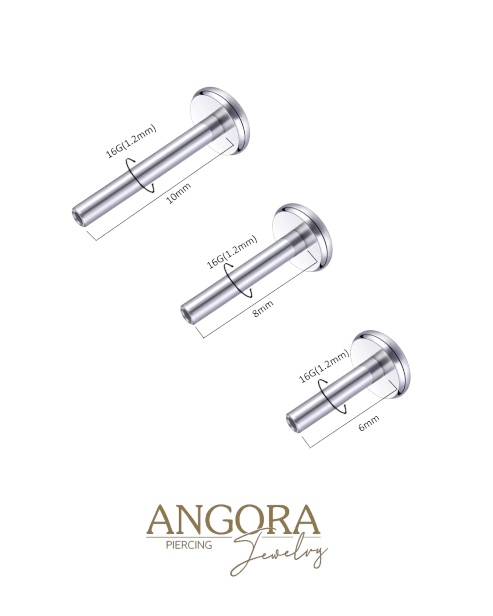Labret Big Back Roscado 16G