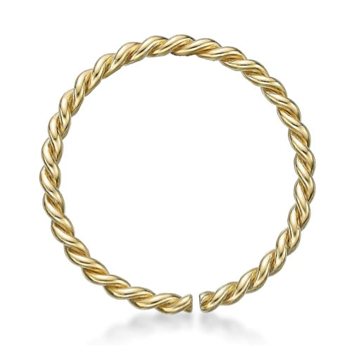 Trenza Hoop Nostril Solid gold