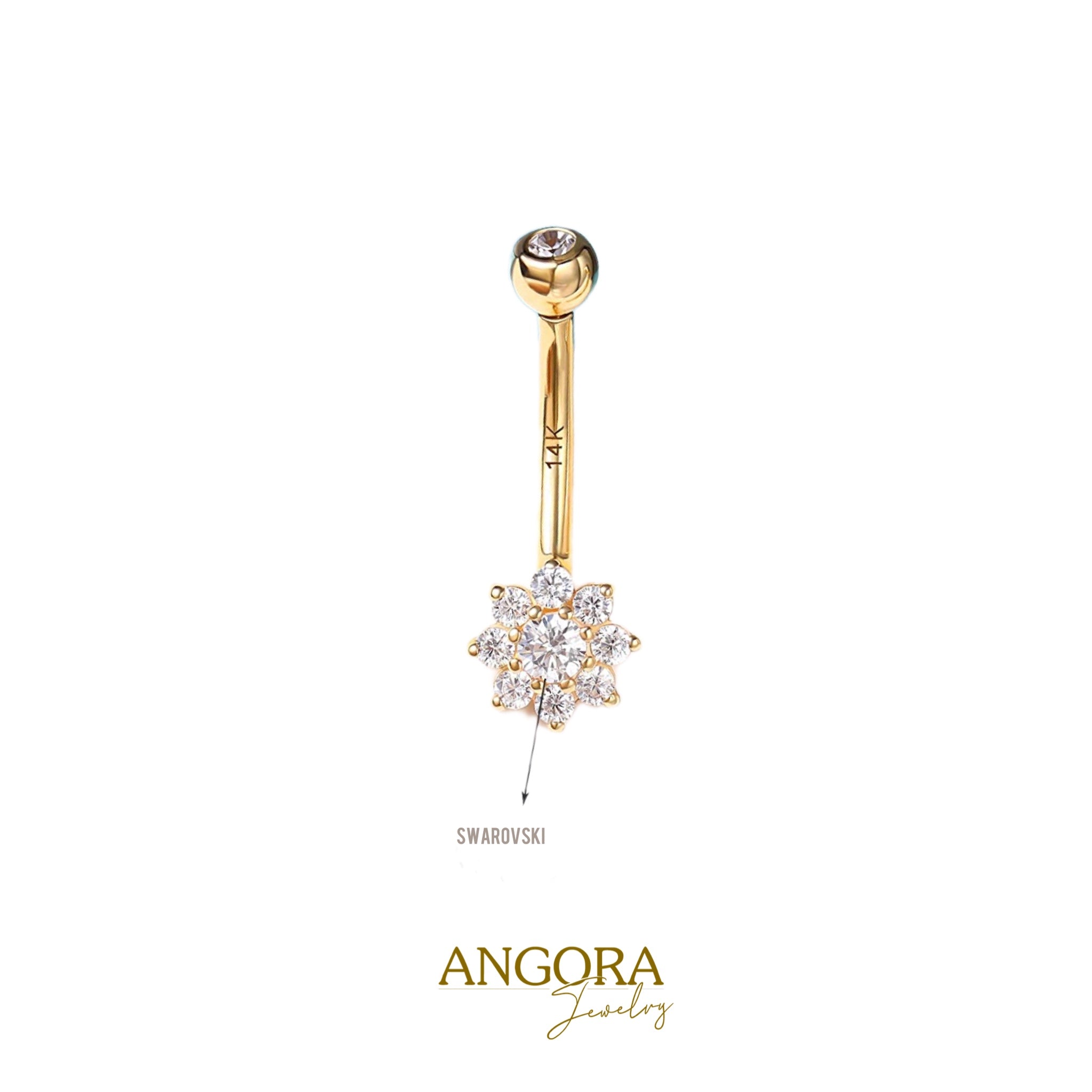 Navel Hexaflor Gold 14k