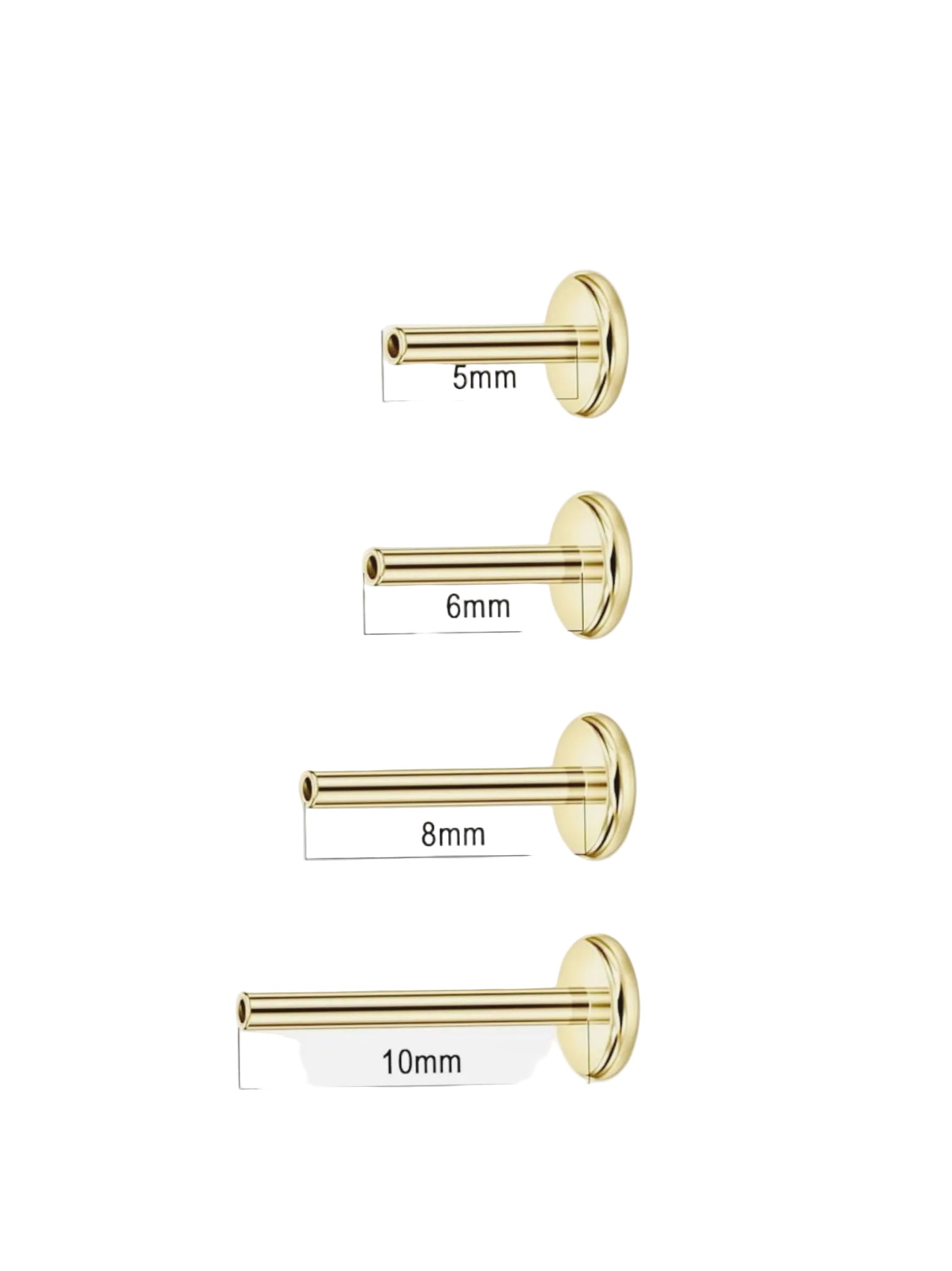 PIN DE EMPUJE DE PVD PARA LABRET