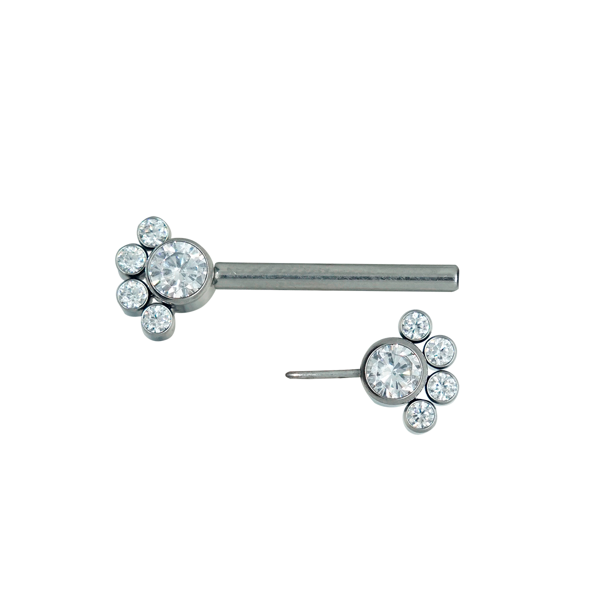 Pezón Sun Zircon Pin Push