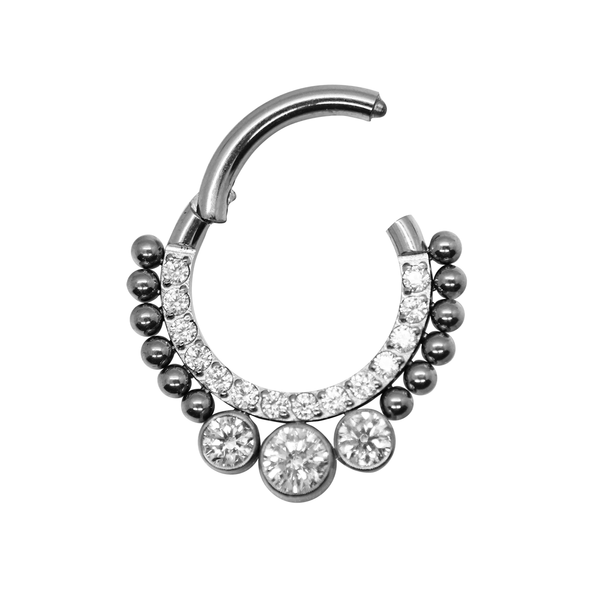 Clicker 3 Zircon Bezel Set Cubic