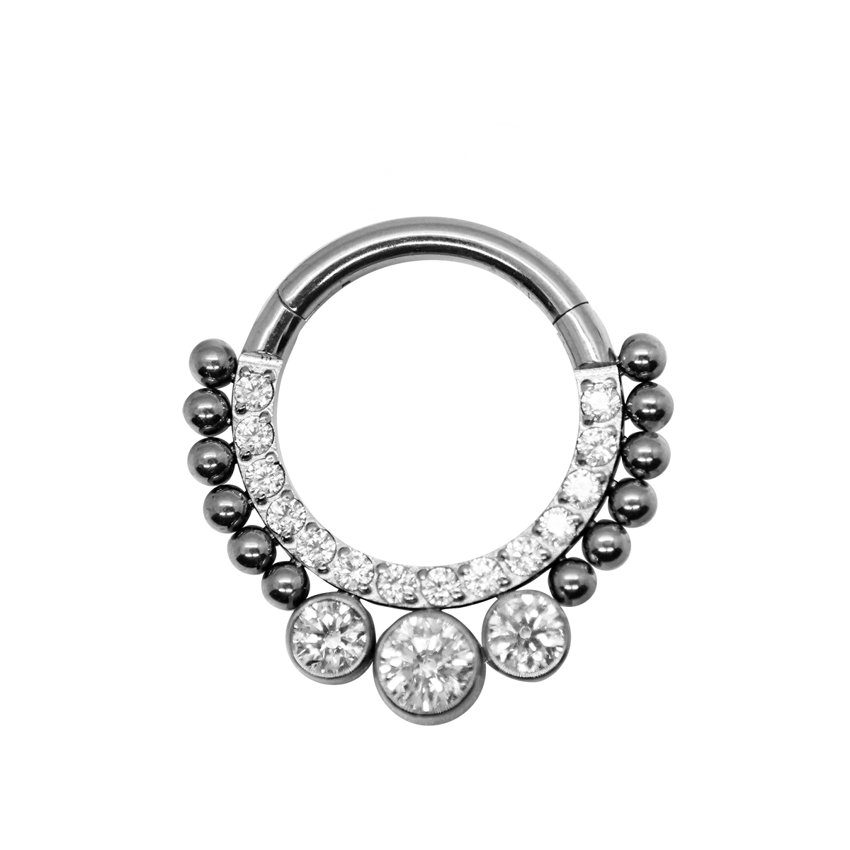 Clicker 3 Zircon Bezel Set Cubic