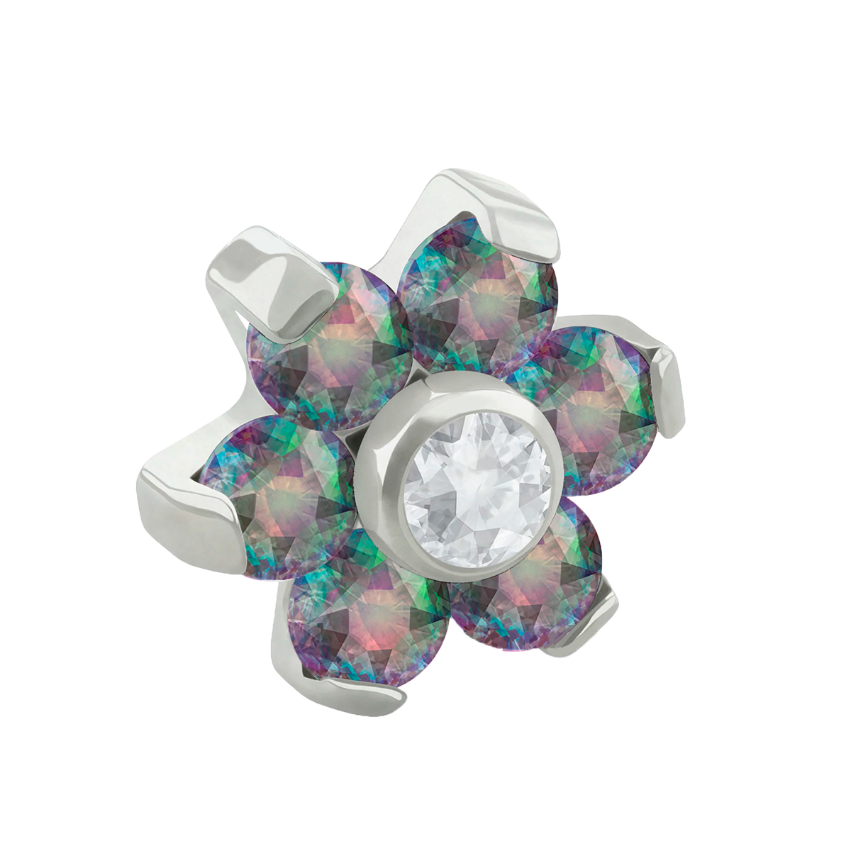 Hexaflower Zirconia 14G