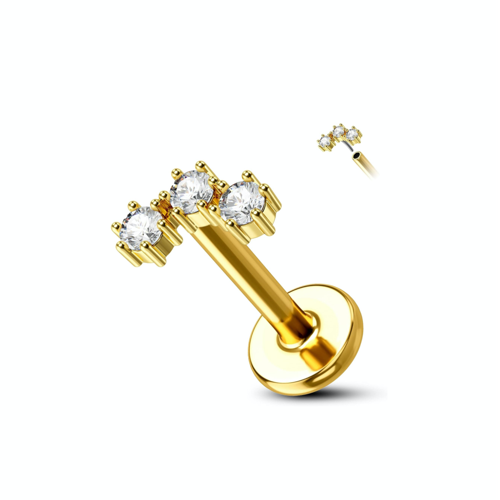 Mini gemas de árbol en racimo de oro