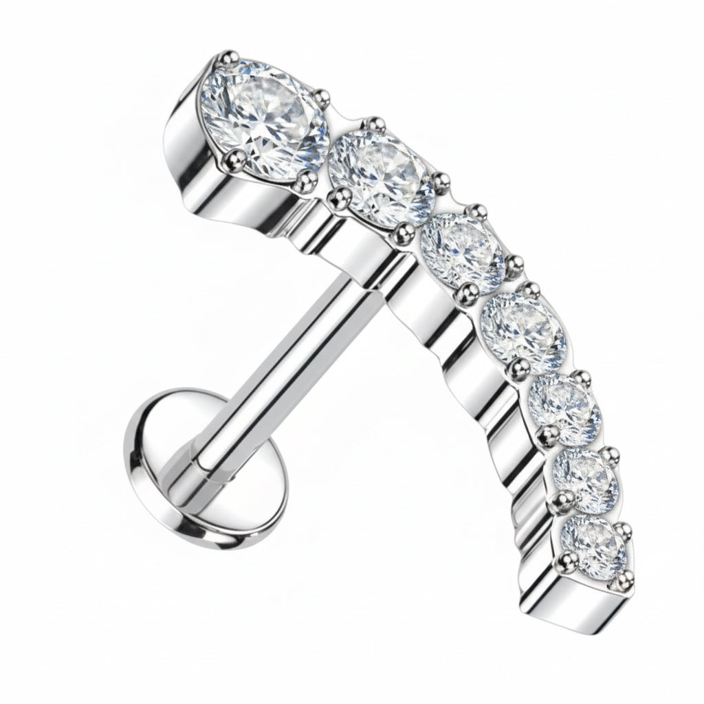 Cluster Descending 7 CZ Curved