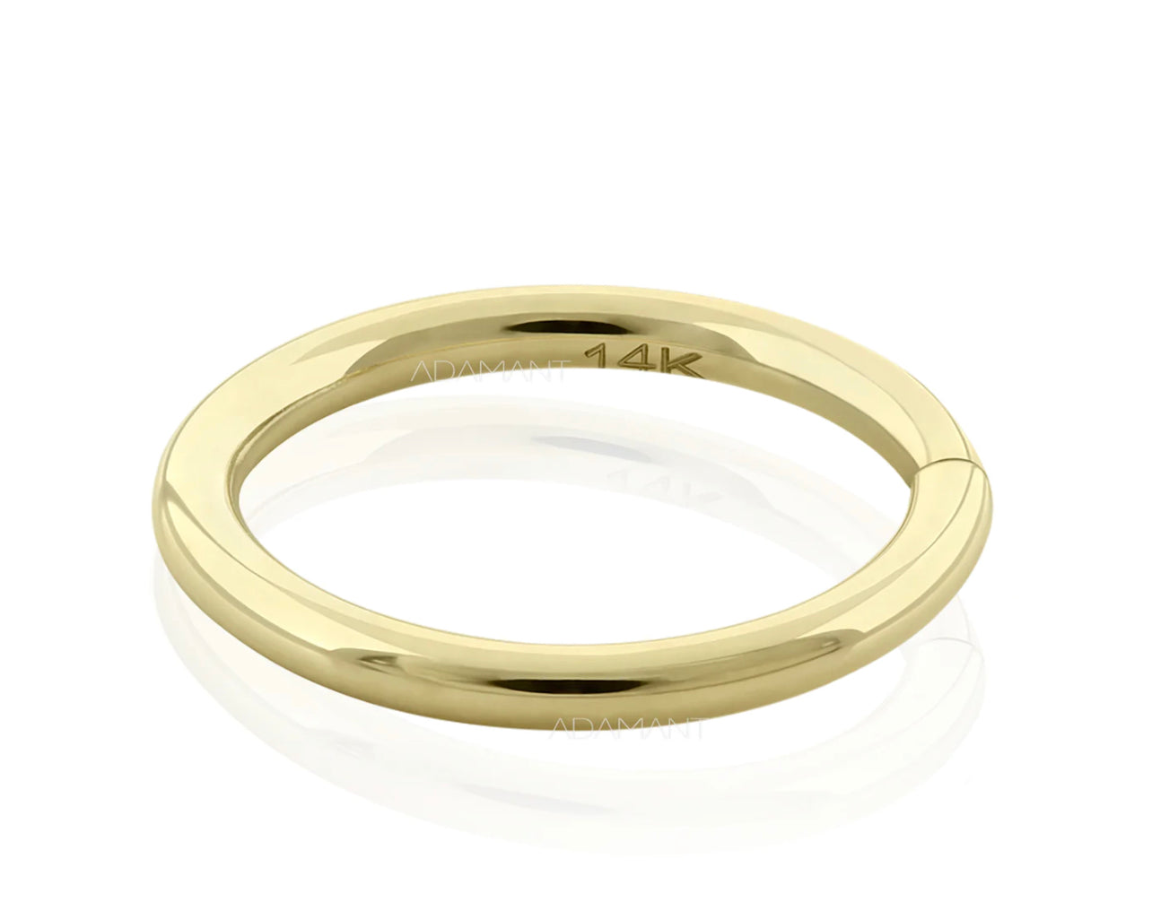 Anillo de aro de oro macizo de 14 k