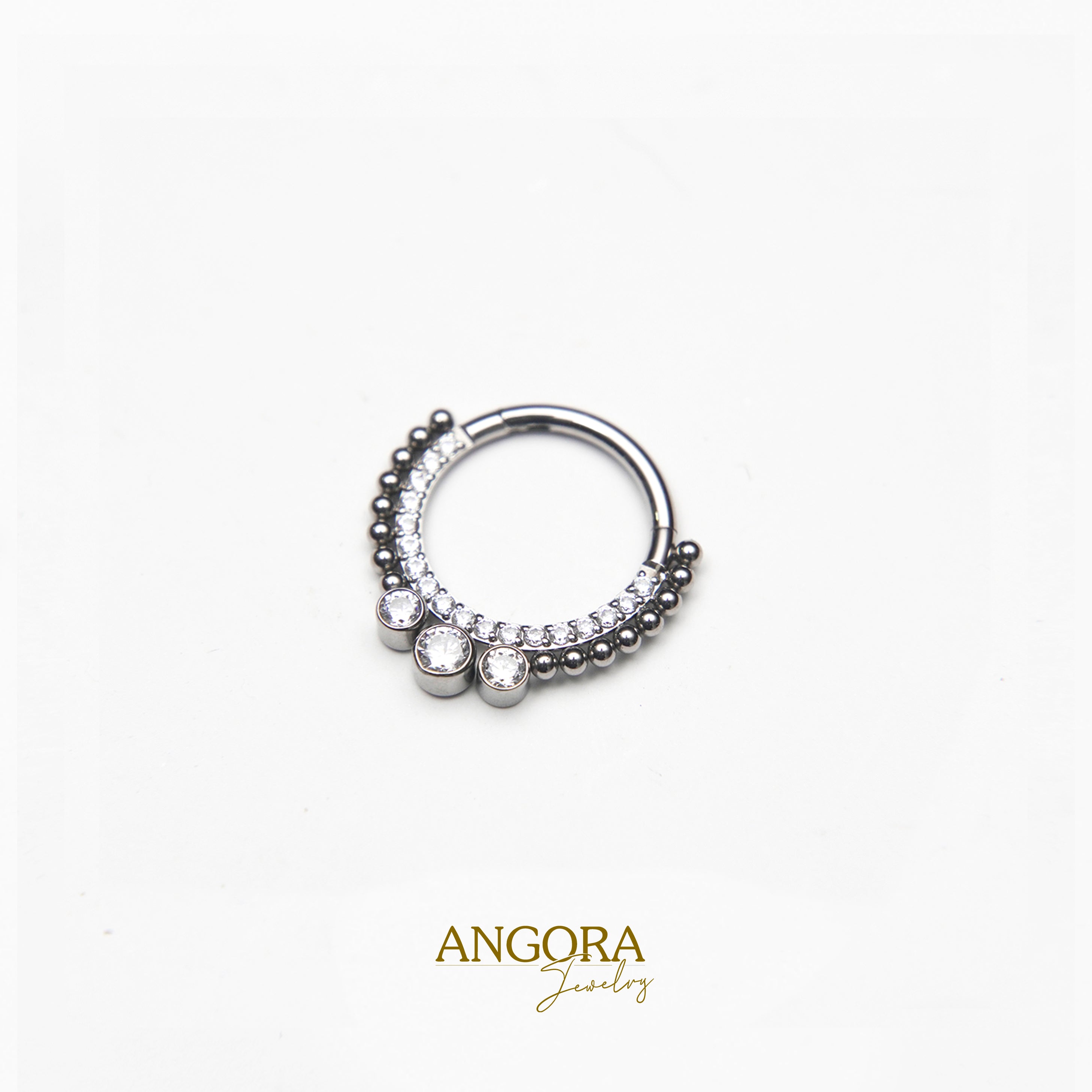 Clicker 3 Zircon Bezel Set Cubic