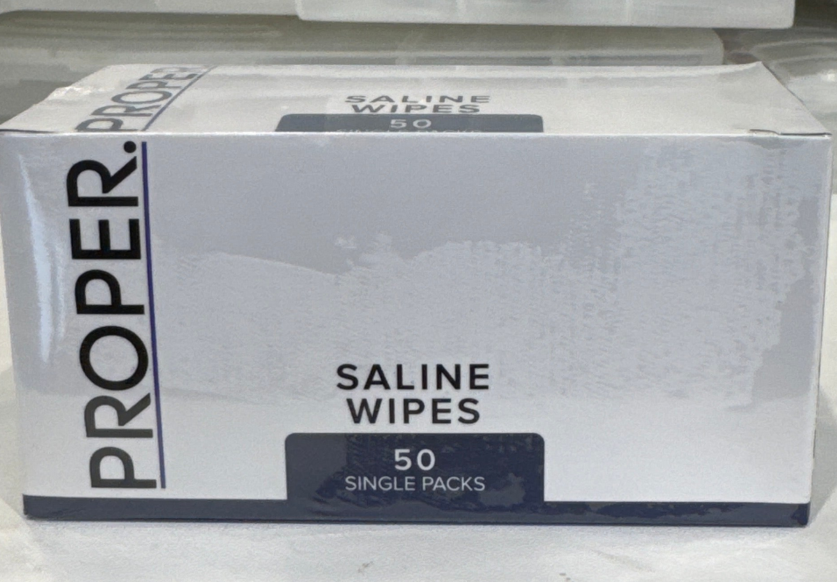 Saline wipes