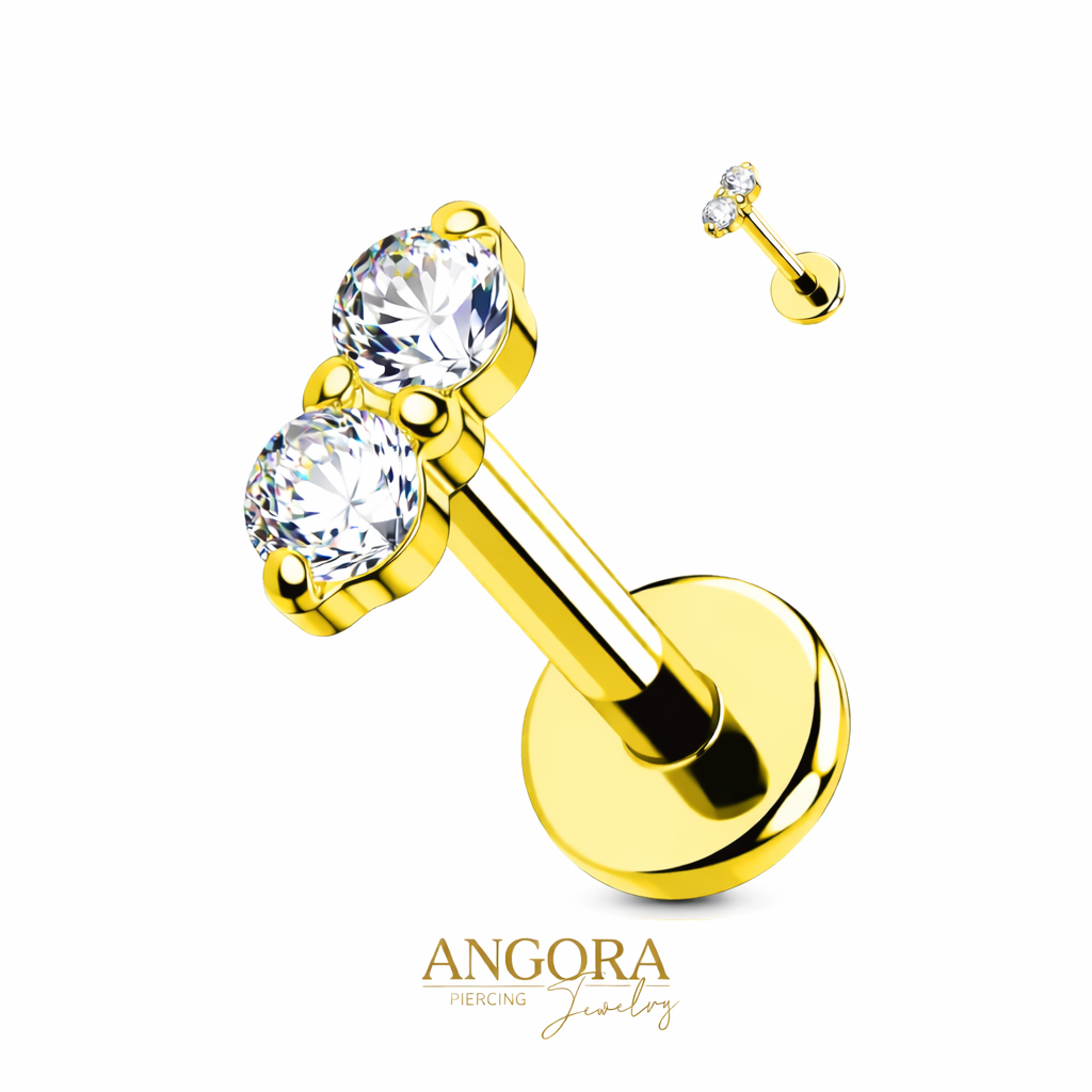 Doble cabochon push pin