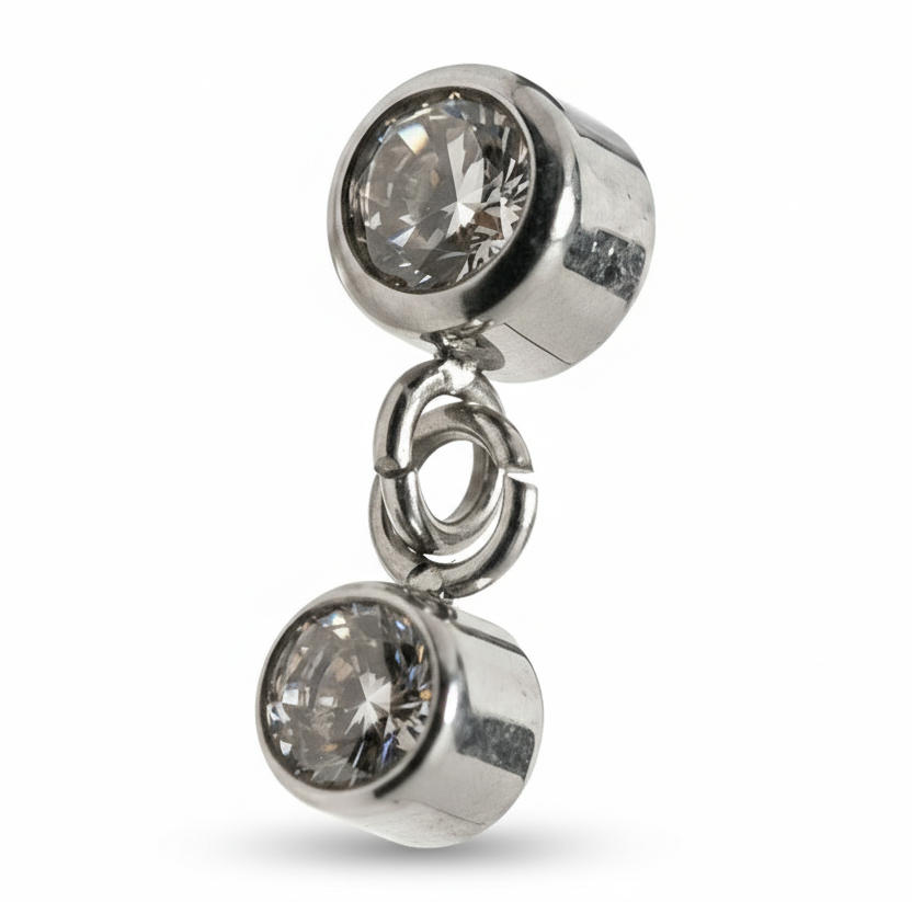 Pendant double cobochon