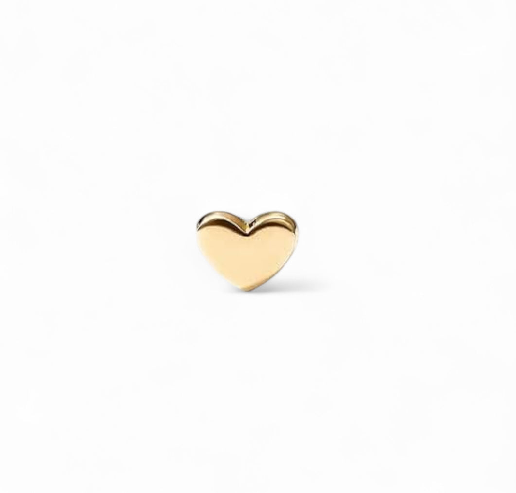 MICRO HEART SOLID GOLD PUSH PIN