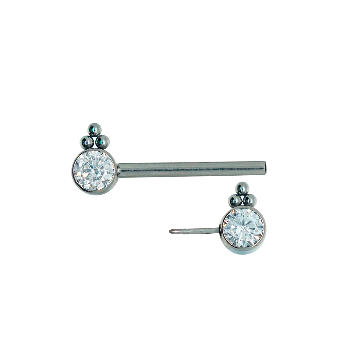 Nipple One Tree Zircons Pin Push
