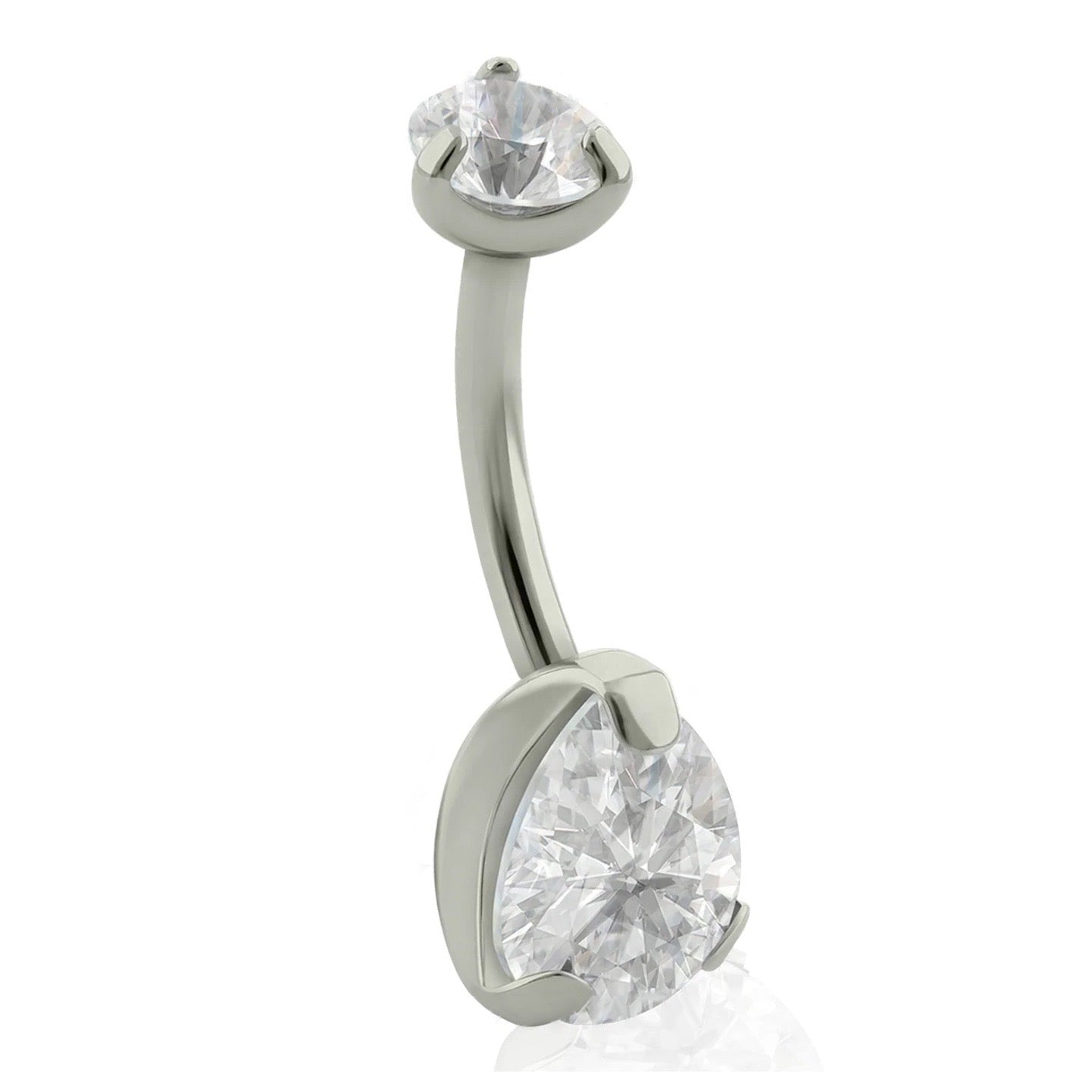 Base Curva Ombligo Gema Zirconia 