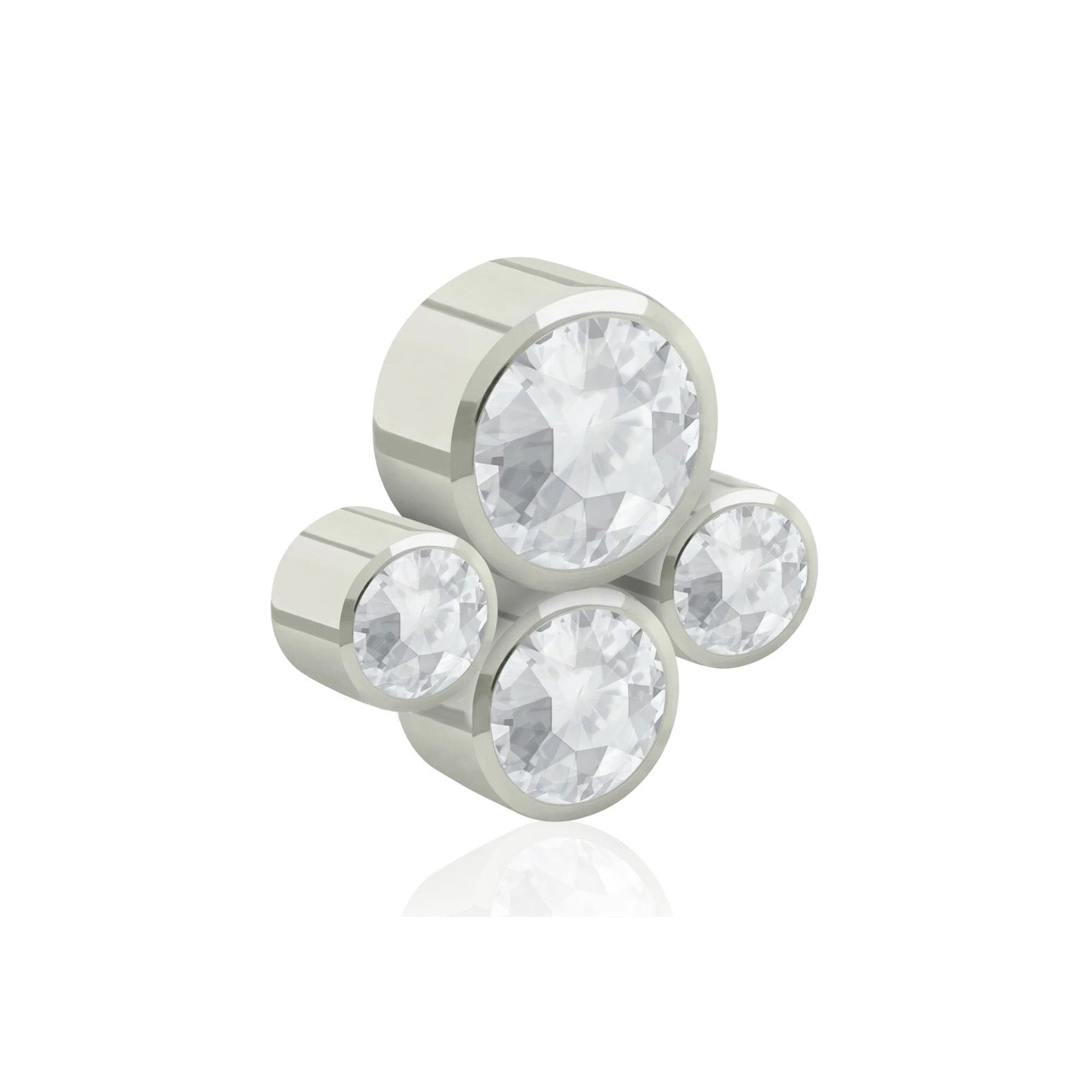 Cuatro circonitas cúbicas