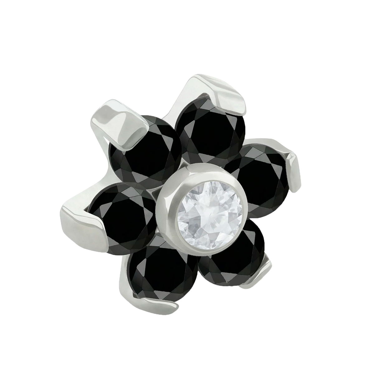 Hexaflower Zirconia 14G